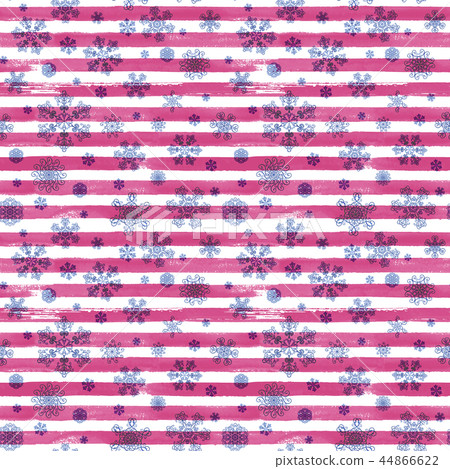 Winter watercolor seamless pattern with snowflakes 44866622