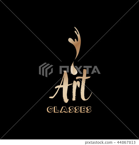 Golden Lettering logo design for Art company Golden Lettering logo design for Art company 44867813