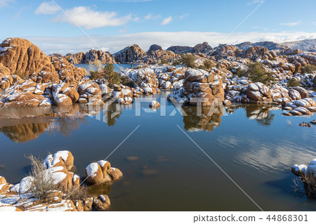 Watson lake Winter Landscape 44868301