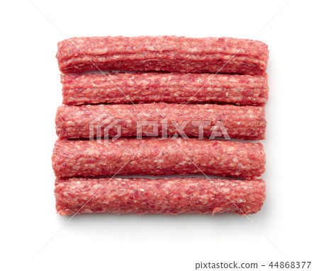 Top view of fresh raw beef kebabs Top view of fresh raw beef kebabs 44868377