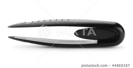 Side view of black plastic tweezers 44868387
