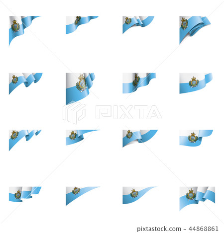 San Marino flag, vector illustration on a white background San Marino flag, vector illustration on a white background 44868861