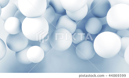 Cloud of white abstract spheres 3 d render Cloud of white abstract spheres 3 d render 44869399