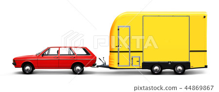 retro car and camper van retro car and camper van 44869867
