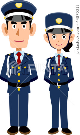 Security guard men and women behind hands - Stock Illustration ...