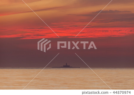 Bugio Lighthouse at sunset Bugio Lighthouse at sunset 44870974