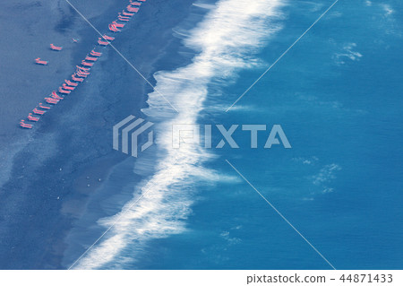 Aerial view of beach in Positano 44871433