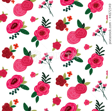 Vector roses bouquet seamless pattern background Vector roses bouquet seamless pattern background 44872349