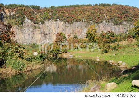 A rock fall from the view of Akiyama Township Tsunan Mitama Park 44872406