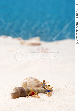 Summer holiday concept photo. vacation items and beach accessories in swimming pool or yellow background. 109 44873381
