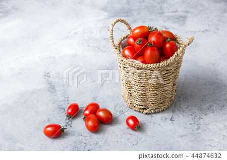 Delicious summer fruits object photo, tomato, oriental melon and watermelon 023 44874632