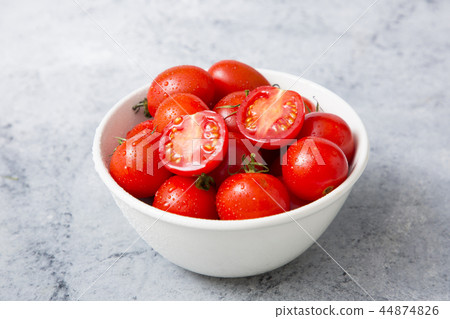 Delicious summer fruits object photo, tomato, oriental melon and watermelon 048 44874826