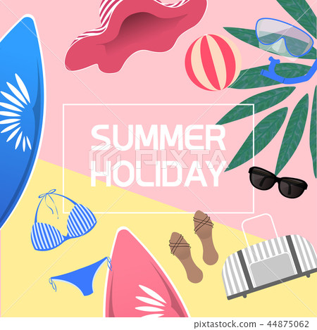 Summer Holiday concept template- vector illustrations 44875062