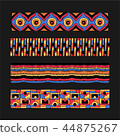 Set of ethnic art brushes in African style. 44875267