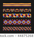 Set of ethnic art brushes in African style. 44875268