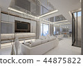 Penthouse room take cityscape view , 3d rendering 44875822