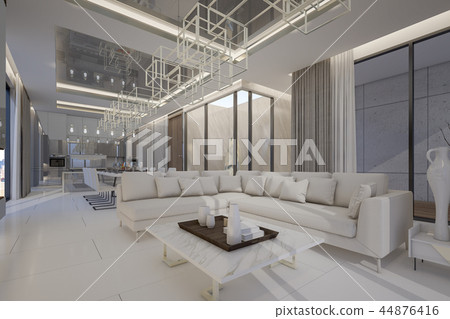 Interior design of Luxury penthouse in condominium Interior design of Luxury penthouse in condominium 44876416