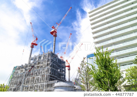 建築/公寓的建築工地 44877787