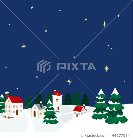 Christmas town illustration 44877924