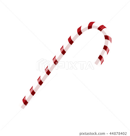 Realistic Xmas candy cane isolated on transparen 44878402