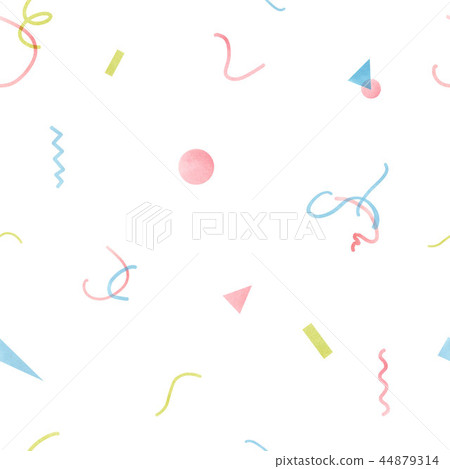 Watercolor tropical palm leaf pattern 44879314