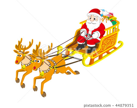 Santa and reindeer 44879351