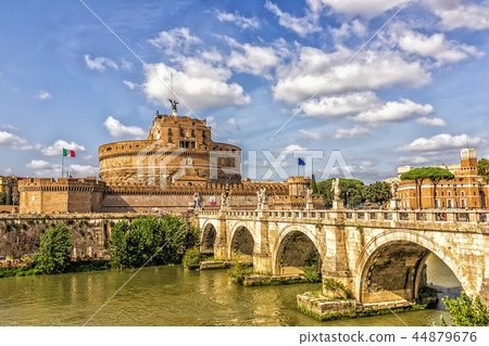 The Mausoleum of Hadrian, the Aelian Bridge and th The Mausoleum of Hadrian, the Aelian Bridge and th 44879676