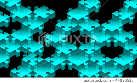 Jigsaw puzzle transparency 3D isometric virtual Jigsaw puzzle transparency 3D isometric virtual 44880523