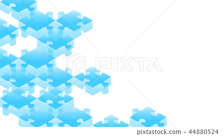 Jigsaw puzzle transparency 3D isometric virtual Jigsaw puzzle transparency 3D isometric virtual 44880524