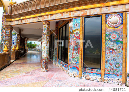 Mosaic decorated building at Pha Sorn Kaew   44881721
