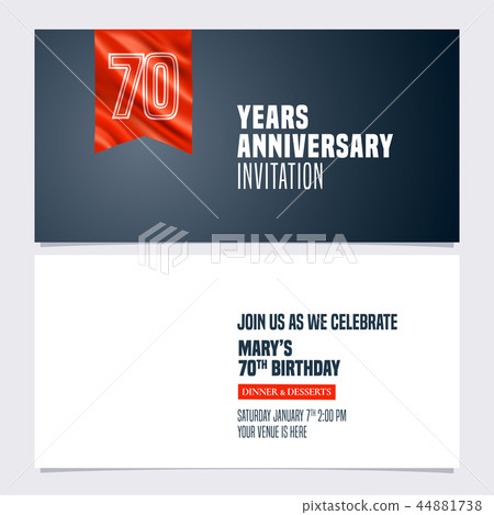 70 years anniversary invitation vector 70 years anniversary invitation vector 44881738