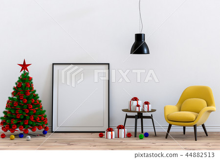 Christmas interior living room. 3d render 44882513