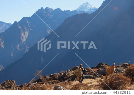 Nepal, mountain tribe and mountain Nepal, mountain tribe and mountain 44882911