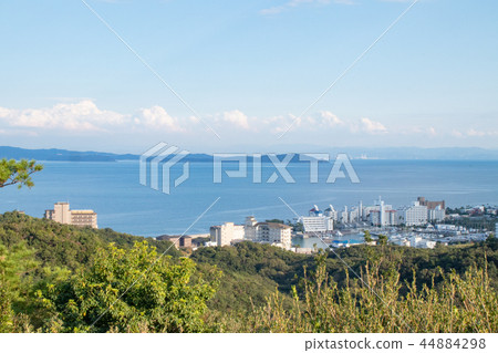 A view from Kushimoto Castle and stables (Tsukimidai) 44884298