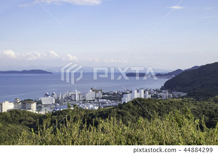 A view from Kushimoto Castle and stables (Tsukimidai) 44884299