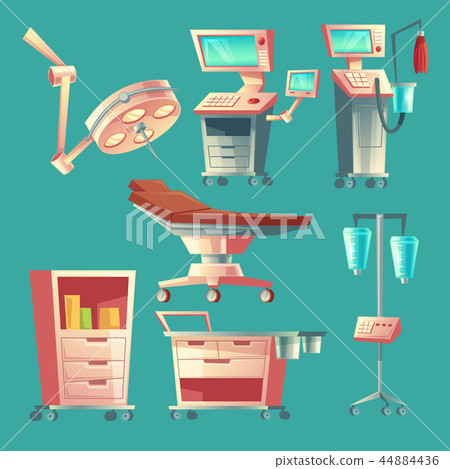 medical surgery set, cartoon hospital equipment 44884436