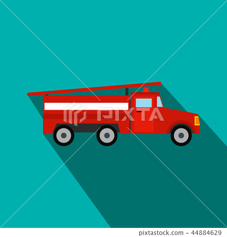 Fire truck flat icon - Stock Illustration [44884629] - PIXTA