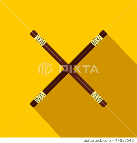 Wooden sword bokken flat icon 44885548