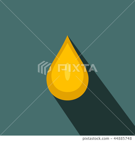 Yellow honey drop flat icon 44885748