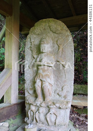 Shinshu Matsumoto位於刈谷町的文化財產Karen Hara寶塔觀看Zenkoji Kaido Kariya Harajuku旅行者的安全 44886131