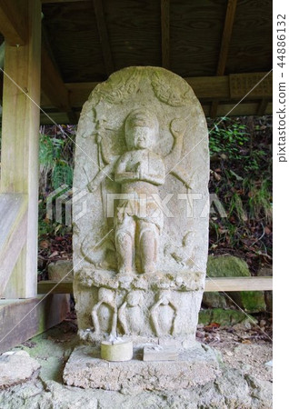 Shinshu Matsumoto位於刈谷町的文化財產Karen Hara寶塔觀看Zenkoji Kaido Kariya Harajuku旅行者的安全 44886132