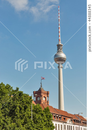 Cityscape with TV tower in Berlin, Germany. 44888345