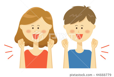 Male Female upper body _ gut pose - Stock Illustration [44888779] - PIXTA