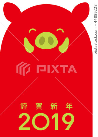 2019年新年卡片模板 44889228