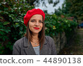 Red beret and bright eyes. 44890138