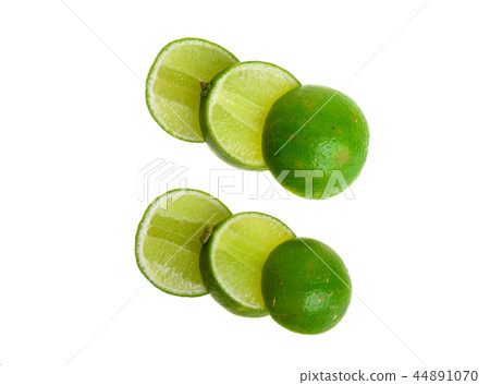 green lamon on a white background 44891070