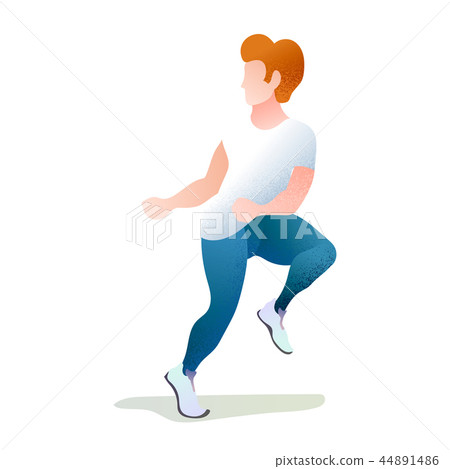 Isolated businessman in running pose Cut Out Stock Images & Pictures - Alamy