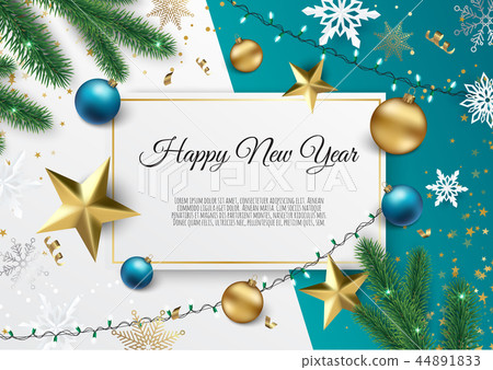 Banner with vector christmas tree branches Banner with vector christmas tree branches 44891833