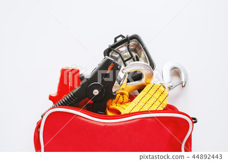 Car emergency kit on white background 44892443