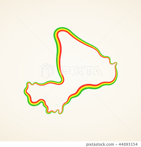 Mali - Outline Map 44893154